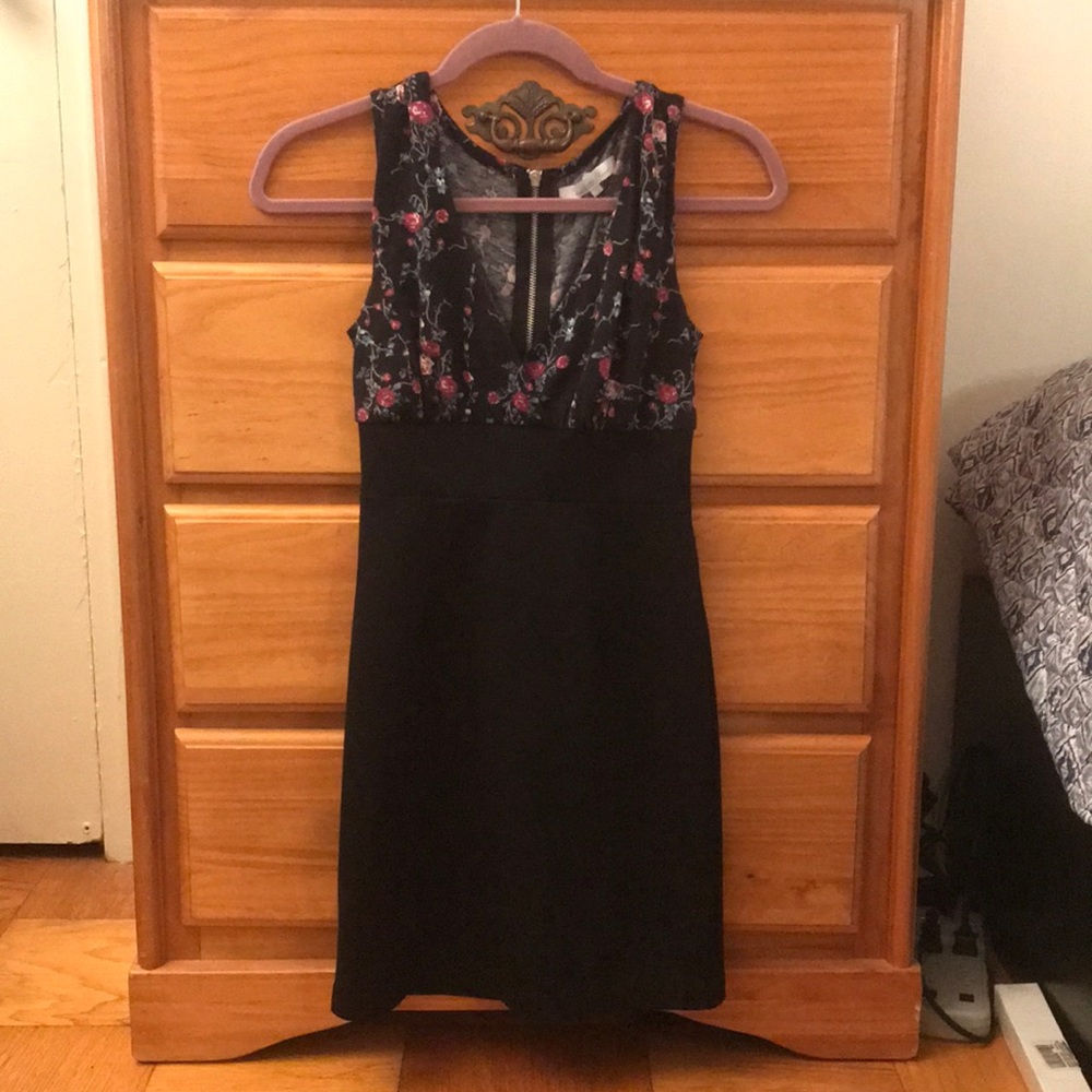 Black and floral dress